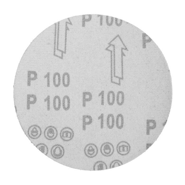 Круг абразивный шлифовальный под "липучку" тундра, 150 мм, Р100, 5 шт. - фотография № 3