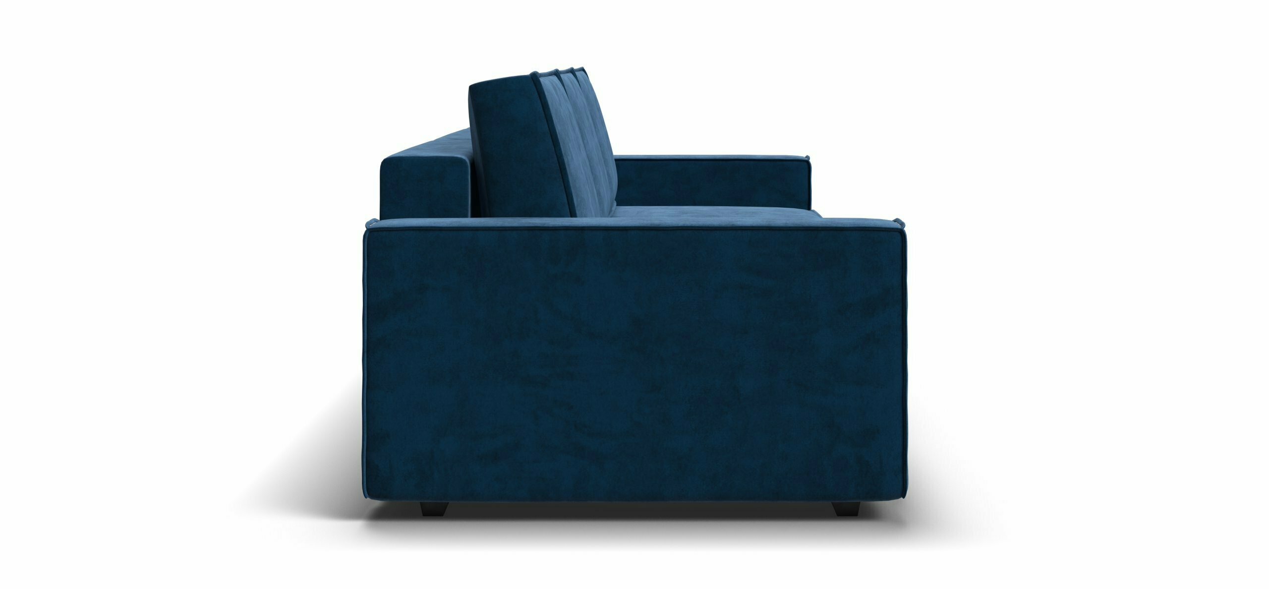 Диван-кровать Оскар MAX с ящиком для хранения, еврокнижка, велюр Monolit синий, 340х115х87 см - фотография № 3