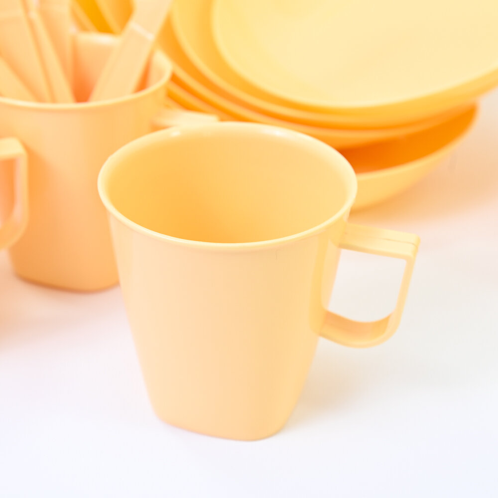 Набор посуды "Для пикника" на 4 персоны, цвет бежевый - фотография № 3