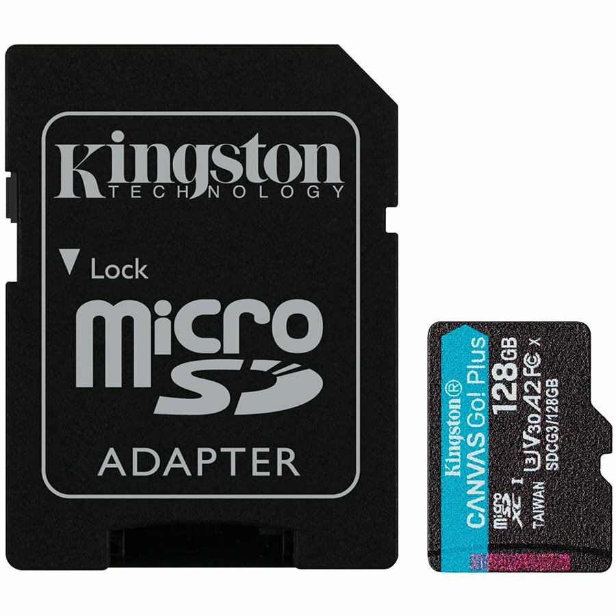 Карта памяти MicroSDXC KINGSTON Canvas Go Plus 128Gb (SDCG3/128GB)