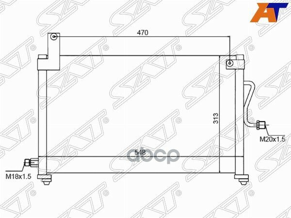 Радиатор Кондиционера Daewoo Matiz 97-15 Sat арт. ST-DW10-394-0