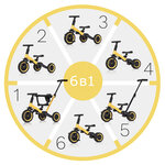 R-Wings Детский беговел-велосипед 6в1 с родительской ручкой, желтый - TR008-YELLOW - изображение