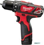 Шуруповерт Milwaukee M12 BDD-202C 4933441915 (с 2-мя АКБ, кейс) - изображение