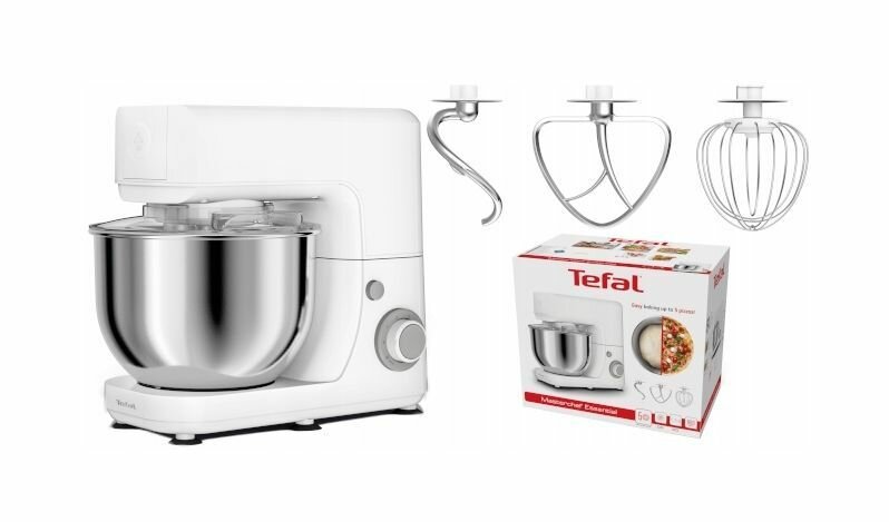 Планетарный кухонный комбайн Tefal Masterchef Essential QB150138 800 Вт, белый - фотография № 10