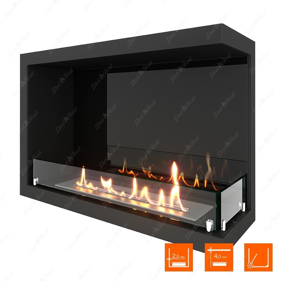 фото Биокамин угловой SteelHeat Leader 700 правый VCF700R-G Стекло