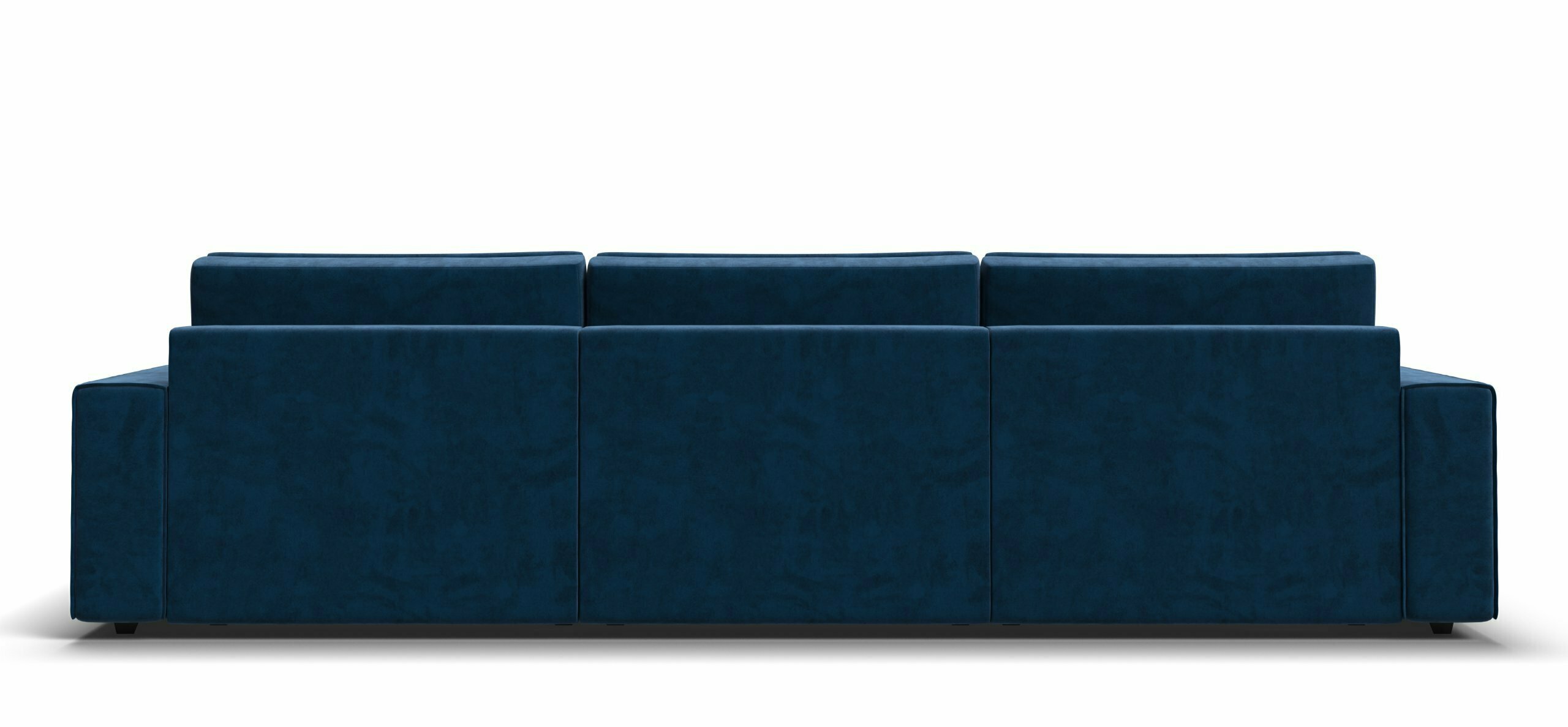 Диван-кровать Оскар MAX с ящиком для хранения, еврокнижка, велюр Monolit синий, 340х115х87 см - фотография № 4