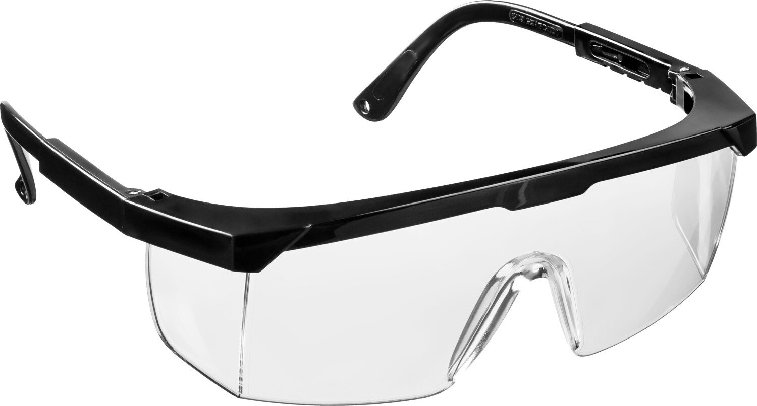 Прозрачные, очки защитные открытого типа, регулируемые по длине дужки. STAYER OPTIMA - фотография № 3