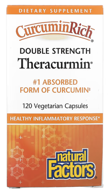 Natural Factors CurcuminRich Theracurmin куркумин 120 вегетарианских капсул
