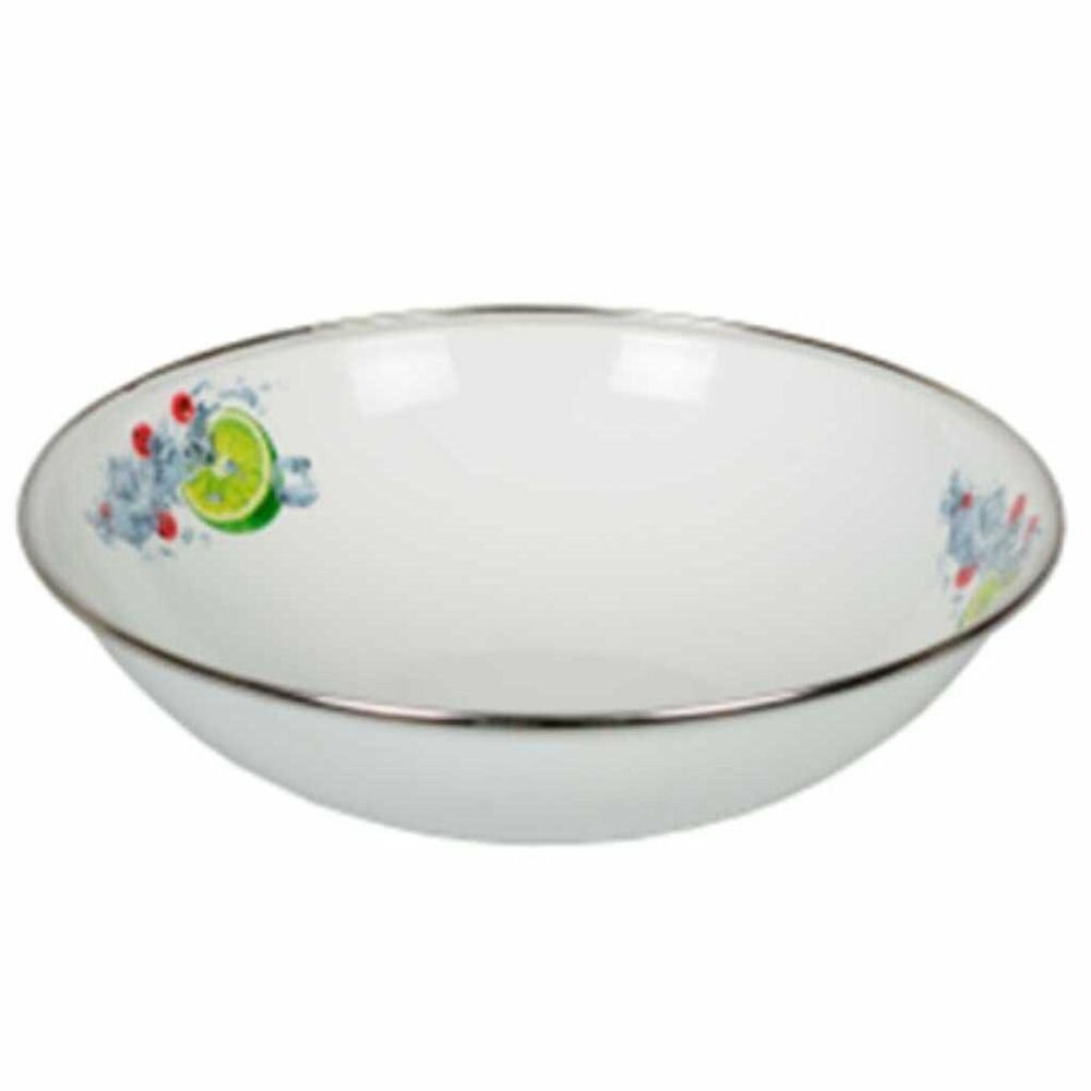 фото Миска эмал сталь, кругл, 28 см, 3.5 л, декор Мохито, СтальЭмаль, 1с8я,