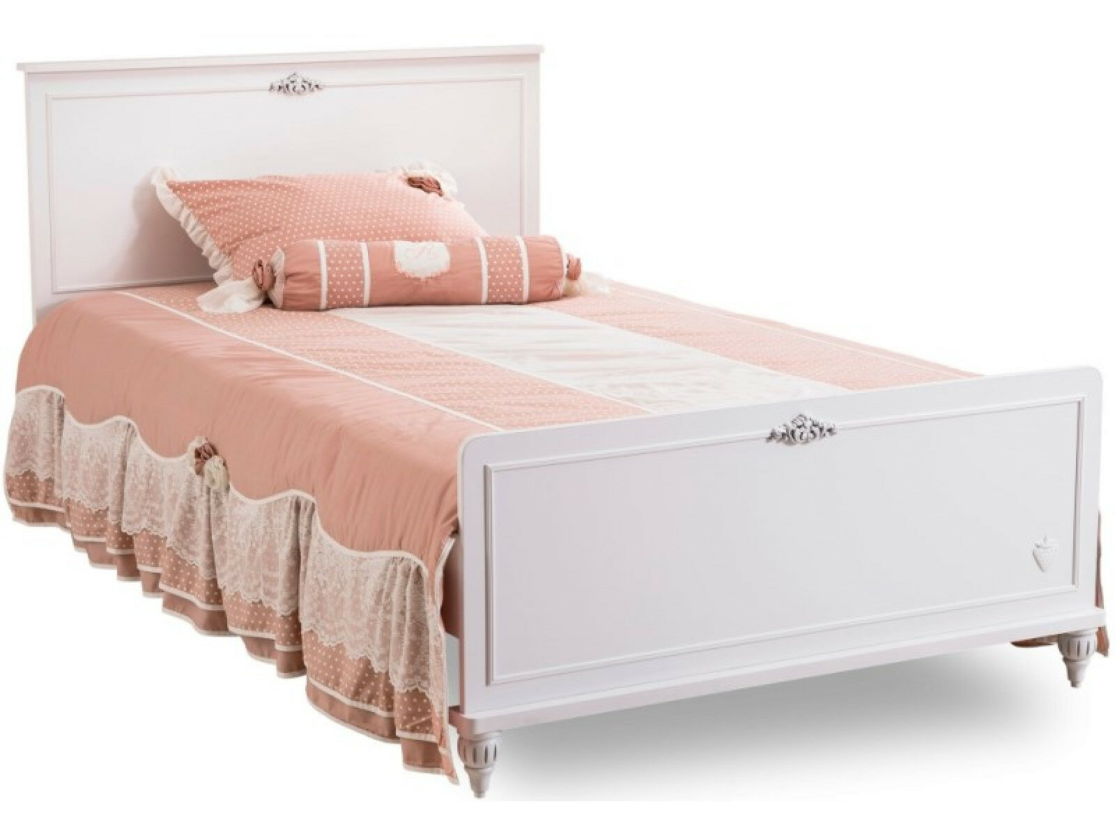Кровать с прямым изголовьем большая Romantic Cilek