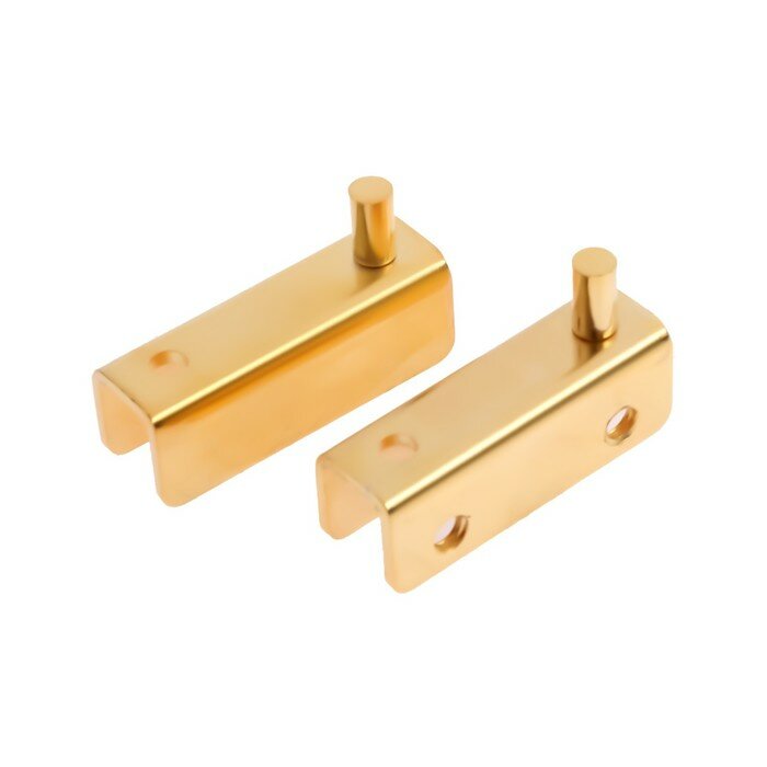 фото Петля для стеклянных дверей, цвет золото