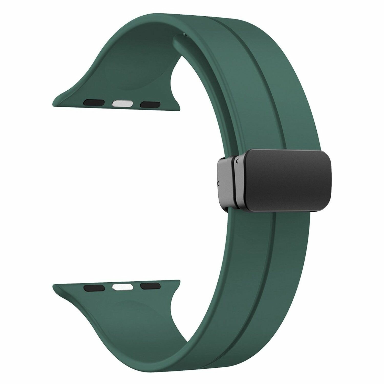 фото Ремешок для смарт-часов ApW29 Apple Watch 38/40/41мм, силикон на магните, цвет pine green, 1 шт