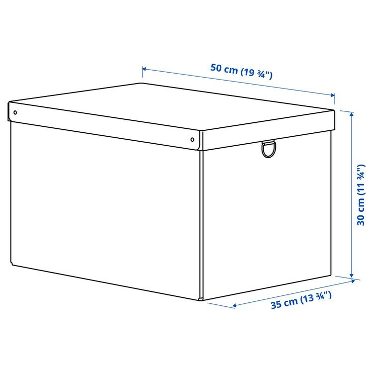 Коробка для хранения с крышкой, IKEA NIMM, 35x50x30 см - фотография № 6