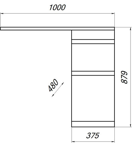 Тумба под раковину "Я мебель" Модерн 375 DB2 белый (Даллас 1000), 37.5х48х85.8 см. - фотография № 4