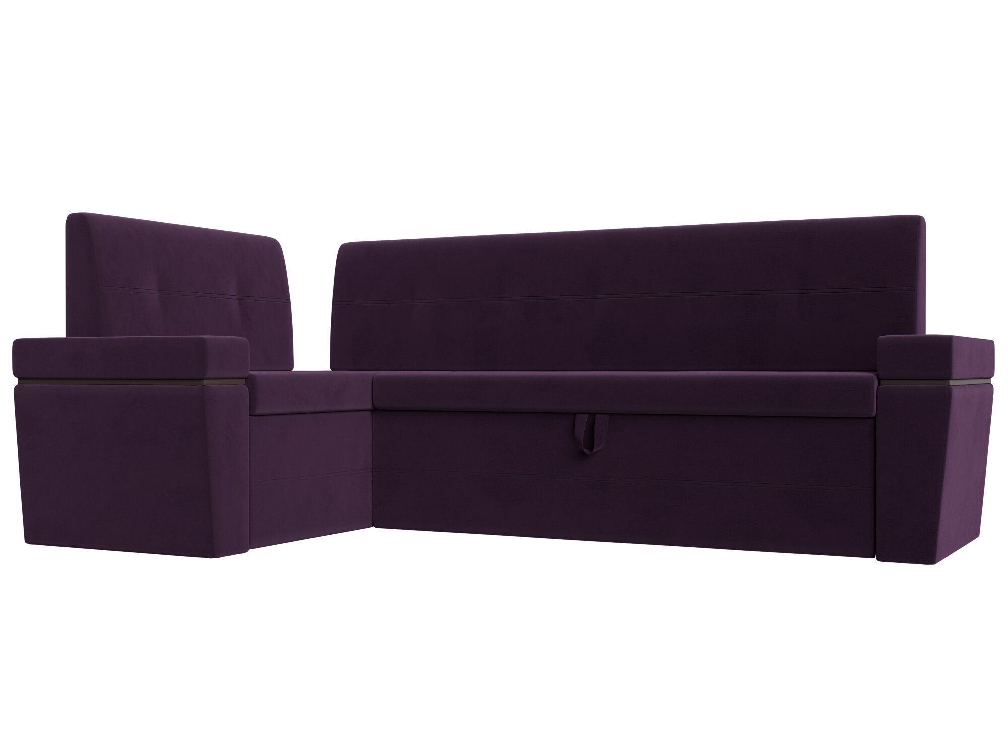 Кухонный угловой диван Деметра левый угол, Велюр, Модель 114320L - фотография № 1