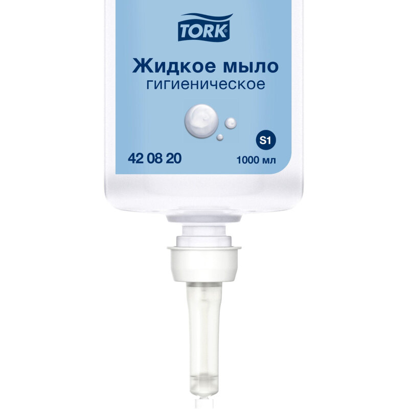 Tork Картридж с жидким мылом-гелем для тела и волос одноразовый TORK S1 Premium 1 литр