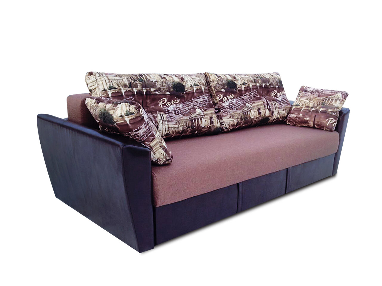 фото Диван кровать еврокнижка париж 160 Рогожка+Жакард на Пружинном блоке