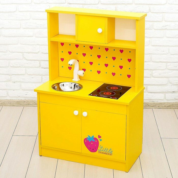 Игровая мебель «Детская кухня «Клубничка», цвет жёлтый - фотография № 1