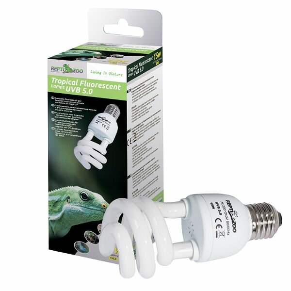 Repti-Zoo Лампа УФ Repti-Zoo "Compact Tropical" 5.0, 15 Вт