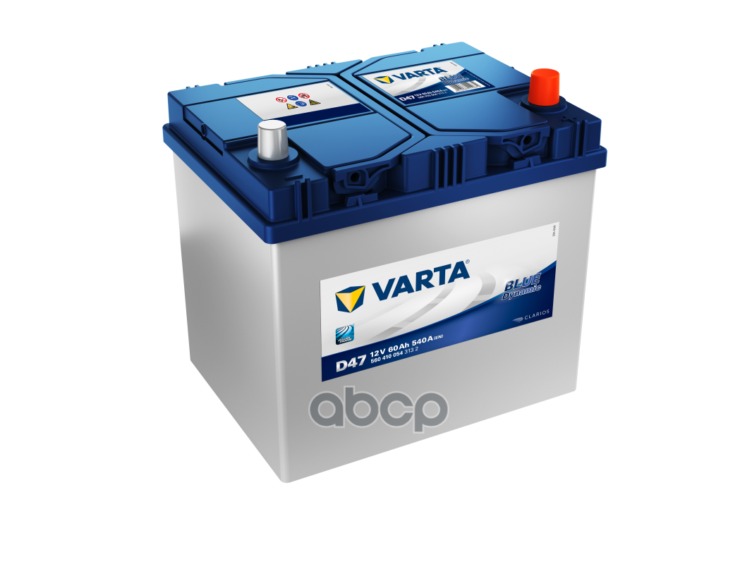 Аккумулятор Varta Blue Dynamic 60 А/Ч Обратная R+ D47 232X173x225 En540 А Varta арт. 560 410 054