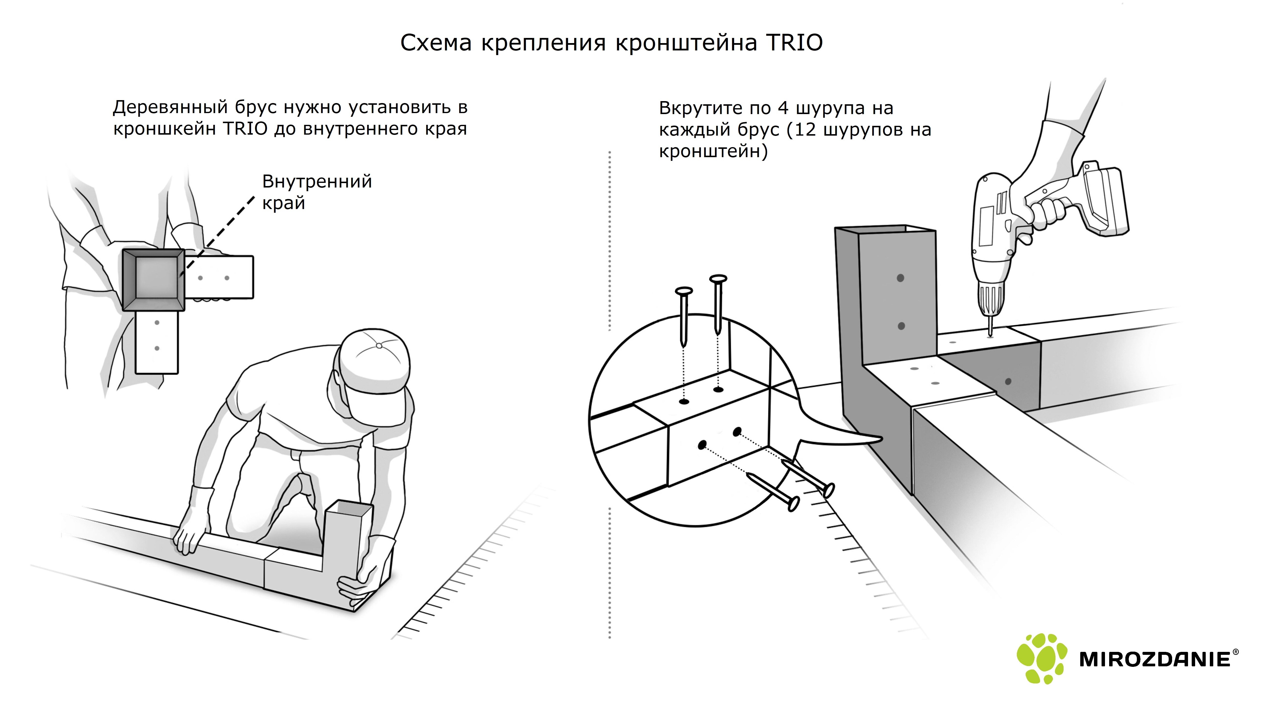 Комплект крепежей для сборки беседки или перголы TERRACE+ - фотография № 8