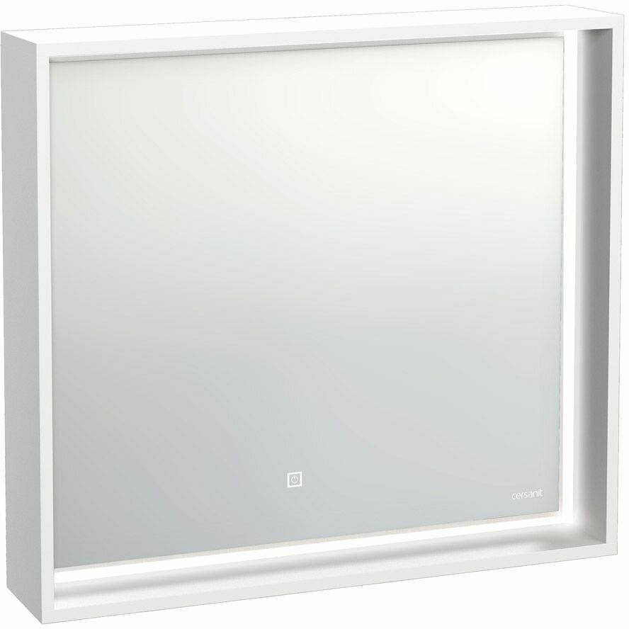 Зеркало Cersanit Louna 80х70 с подсветкой прямоугольное универсальная белый (SP-LU-LOU80-Os)
