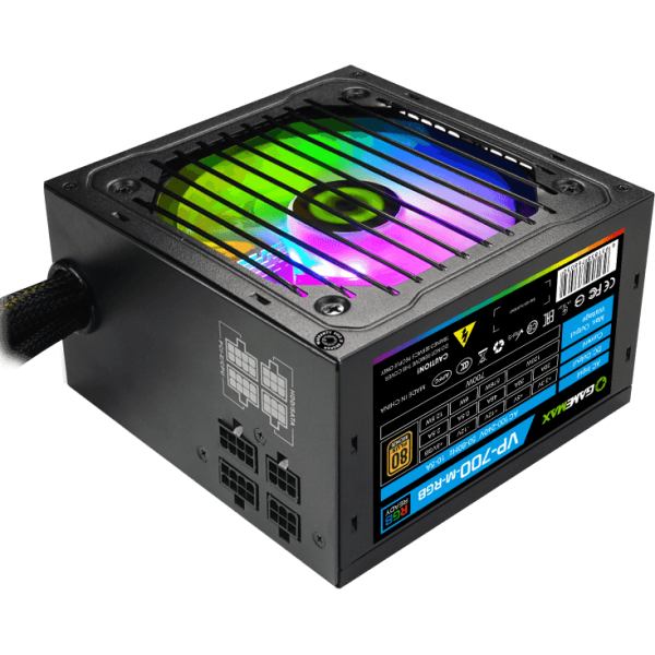 Блок питания GameMax VP-700-RGB-MODULAR 80+ ATX 700W, Ultra quiet
