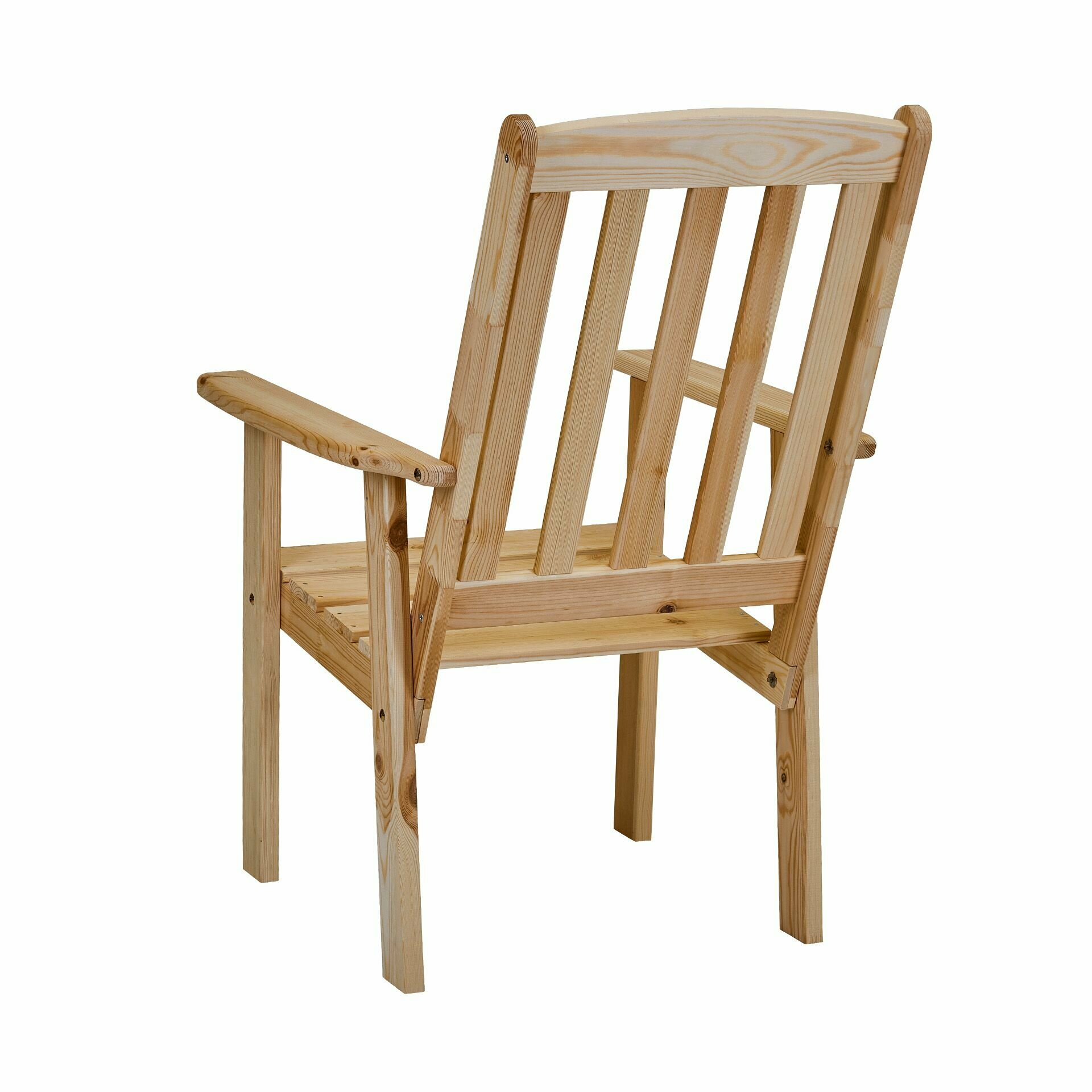 Кресло деревянное для сада и дачи с высокой спинкой, розенборг - фотография № 8