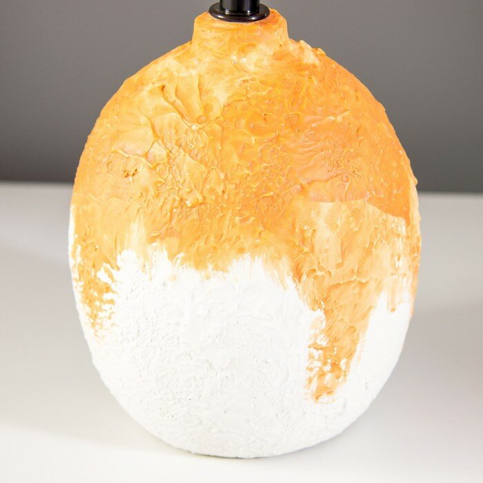 Настольная лампа "Зефир" Е14 40Вт оранжевый белый 30х30х33см - фотография № 4