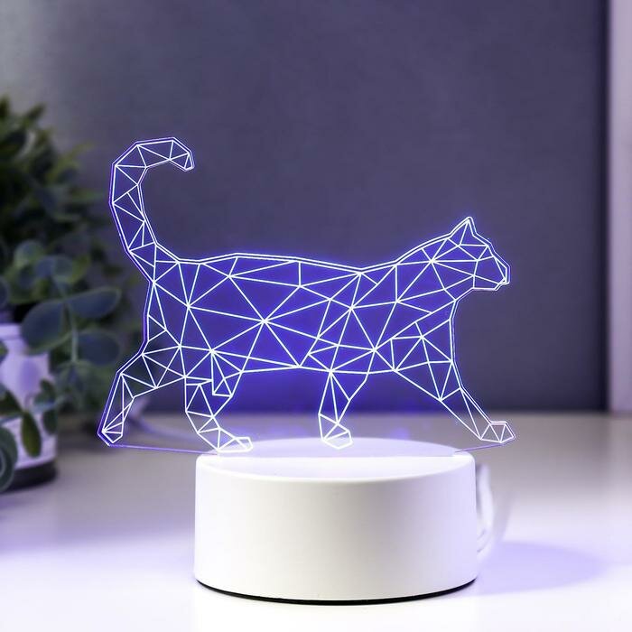 RISALUX Светильник "Кот стоя" LED RGB от сети - фотография № 1