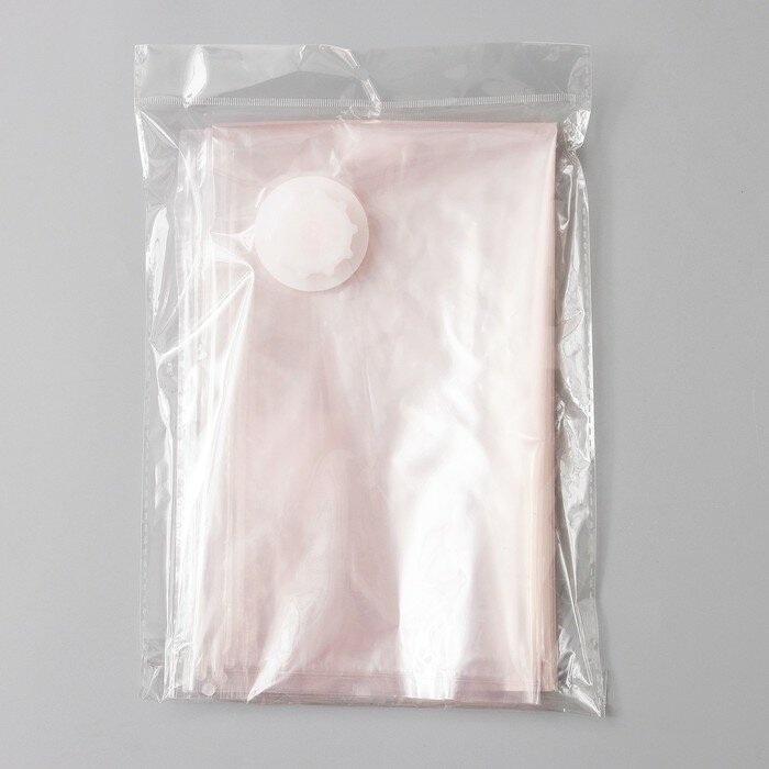 Вакуумный пакет для хранения вещей "Роза", 50x60 см, ароматизированный, прозрачный - фотография № 3