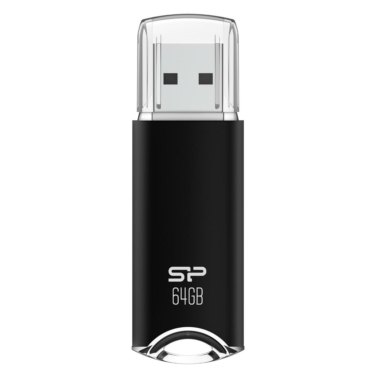 Флешка Silicon Power Helios H02 64ГБ USB2.0 черный (SP064GBUF2H02V1K) - фото №1