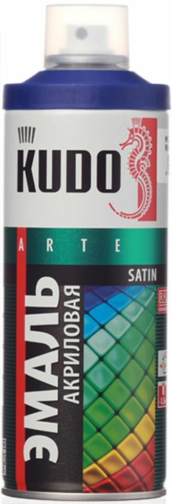 Кудо Сатин KU-0A5002 эмаль аэрозольная акриловая синяя (0,52л) / KUDO Satin KU-0A5002 Эмаль аэрозольная акриловая синяя (0,52л)