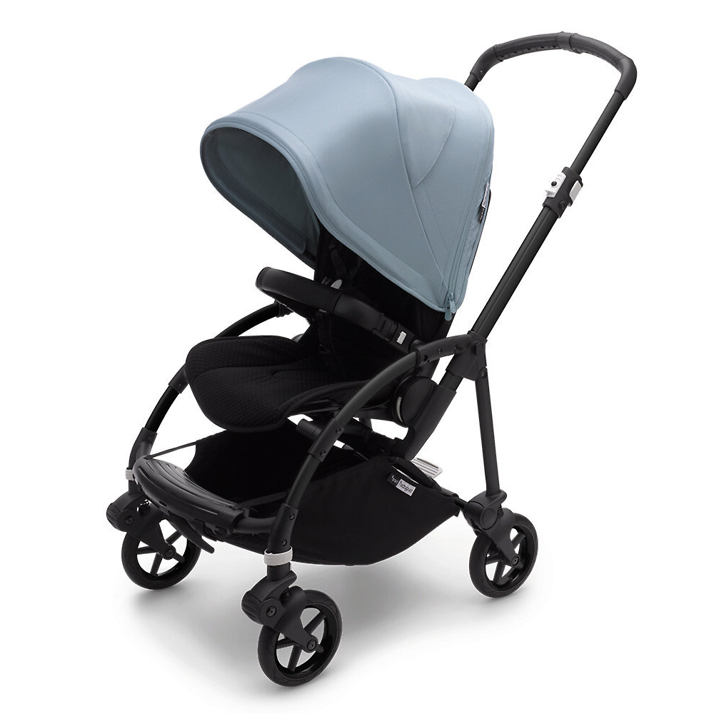 Коляска прогулочная Bugaboo Bee 6 complete (Black/Black/Vapor Blue), цвет шасси: черный