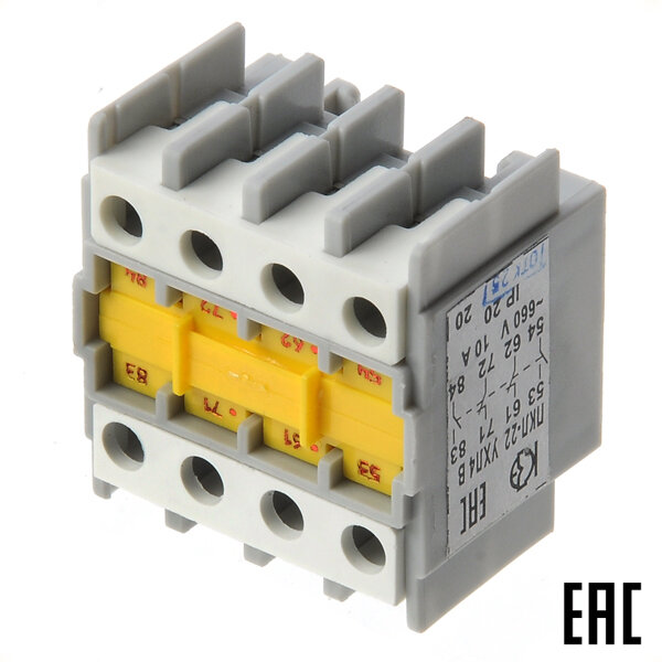 Приставка контактная ПКЛ 22М.04-10А 2з+2р для пускателей ПМ12 и ПМЛ кзэа - фотография № 1