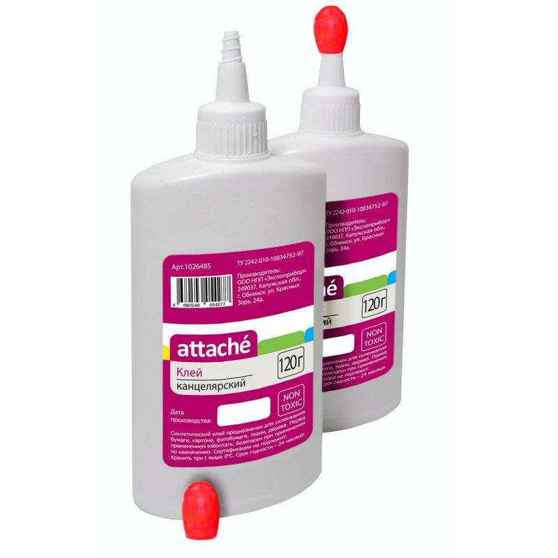 фото Клей канцелярский синтетический Attache 120 мл