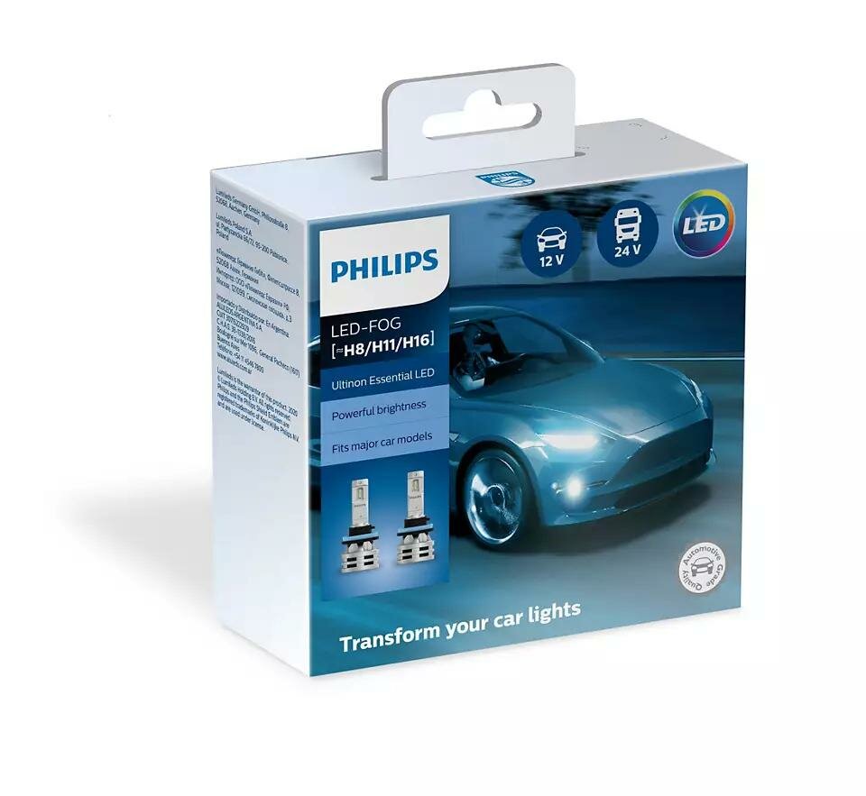 Лампы автомобильные светодиодные Philips H11 FOG LED Ultinon Essential gen2 6500K (2 шт.) PHILIPS-11366UE2X2