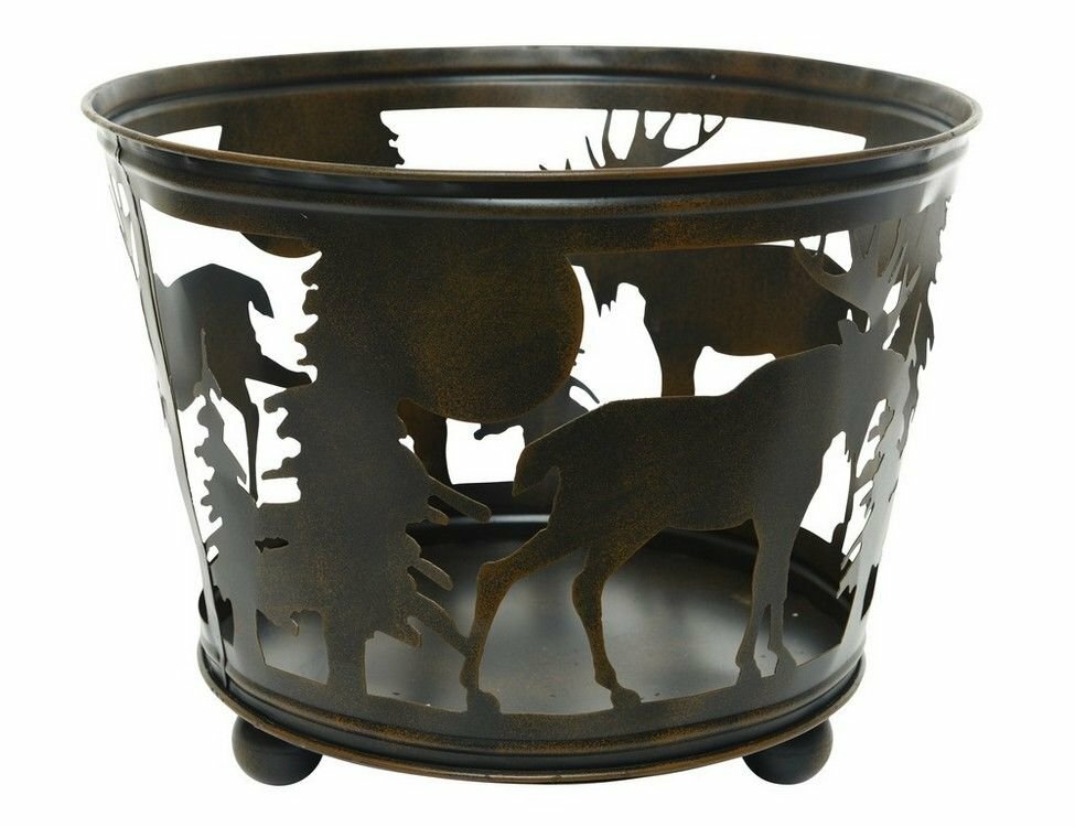 Чаша для костра лосиный остров, металл, тёмно-коричневый, 45x45x35 см, уличная, Kaemingk - фотография № 1