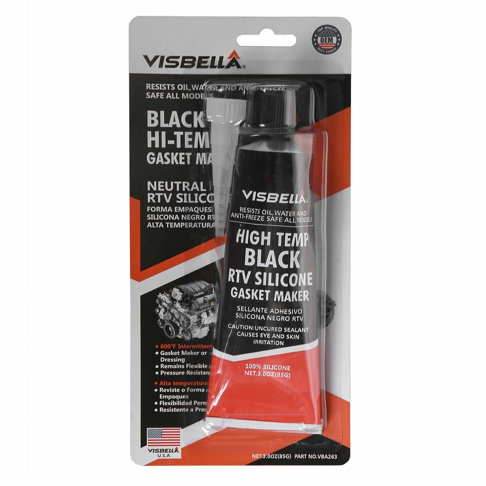 фото Герметик силиконовый высокотемпературный для стекол плит 60гр - S063A