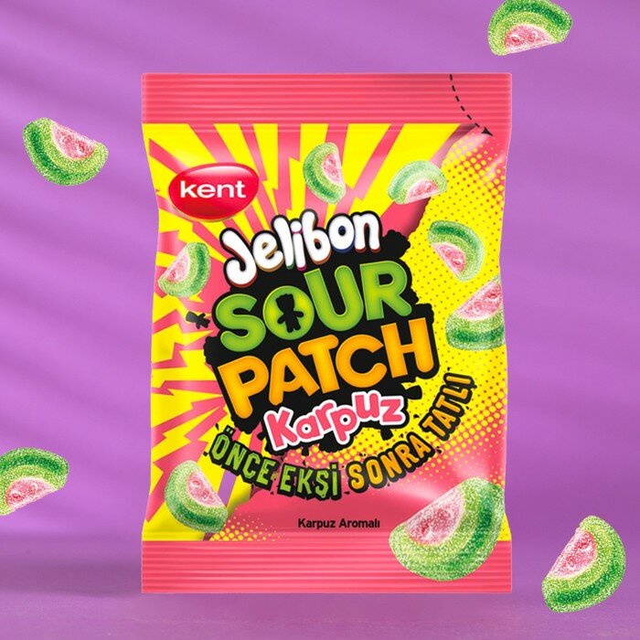 Мармелад JELIBON SOUR PATCH KARPUZ «Арбуз», 80 г - фотография № 1