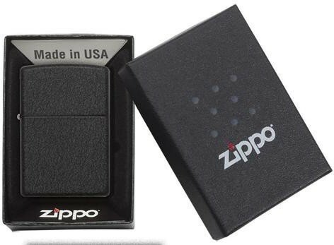 Зажигалка ZIPPO Classic с покрытием Black Crackle™, латунь/сталь, чёрная, матовая, 38x13x57 мм - фотография № 2