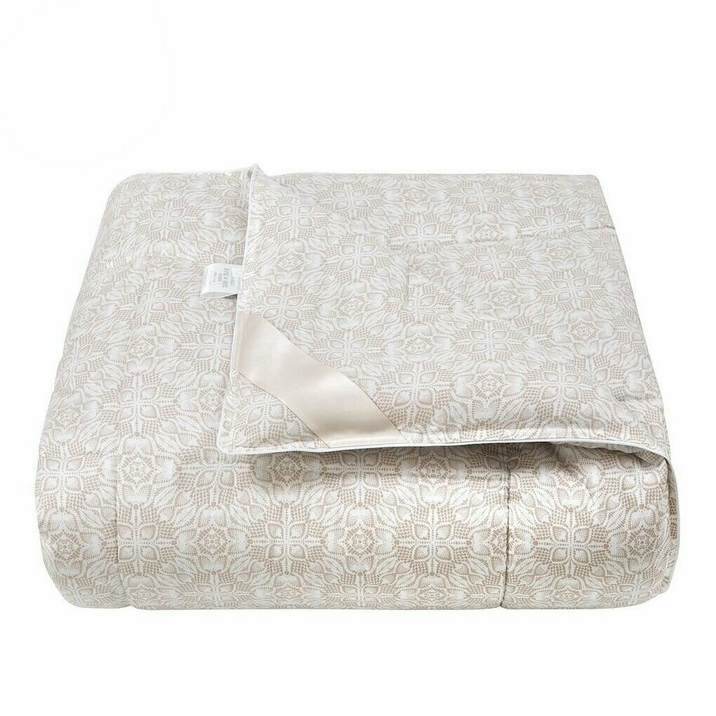 Одеяло из овечьей шерсти 1,5 спальное - АРТ - Премиум Меринос облегченное (сатин)