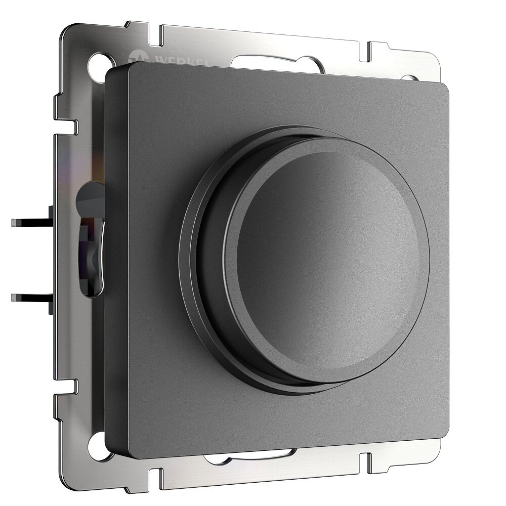 фото Диммер Werkel (a063110) скрытая установка графит матовый 600 Вт IP20 поворотно-нажимной