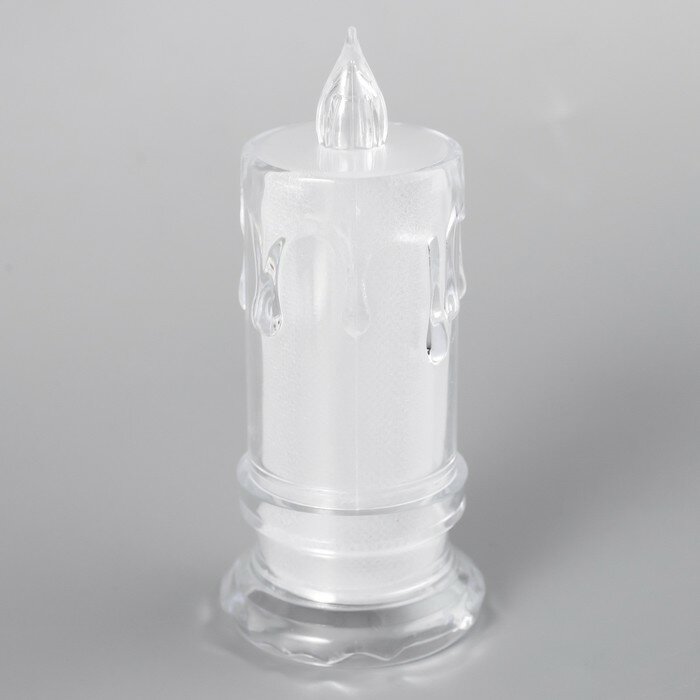 Настольные RISALUX Ночник " Свеча" LED от батареек белый 4,5х4,5х11 см - фотография № 4