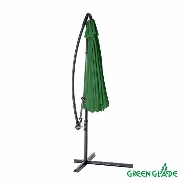 Садовый зонт большой Green Glade 8004 зеленый для защиты от солнца - фотография № 3