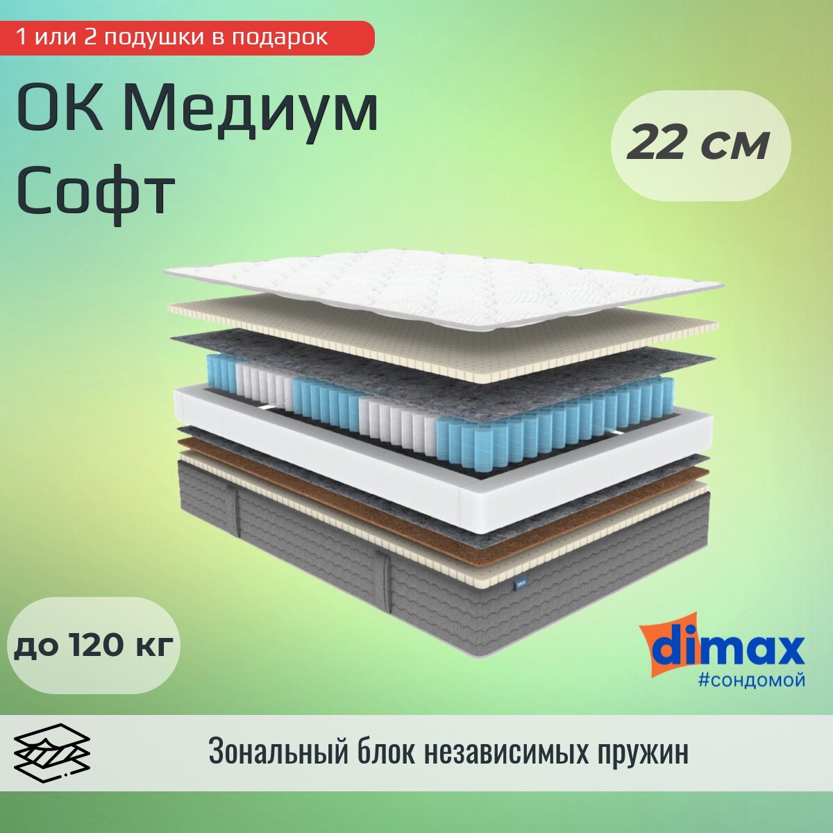 Матрас Dimax ОК Медиум Софт 140х200