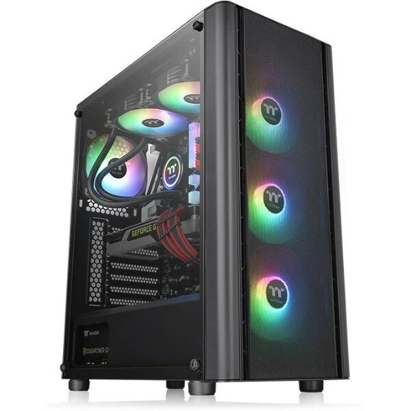 Корпус Thermaltake V250 TG ARGB Air CA-1Q5-00M1WN-03 /Black/Win/SPCC/Tempered Glass*1/Mesh Front Panel/120mm ARGB Fans*3 + 120mm Standard Fan*1/MB Syn