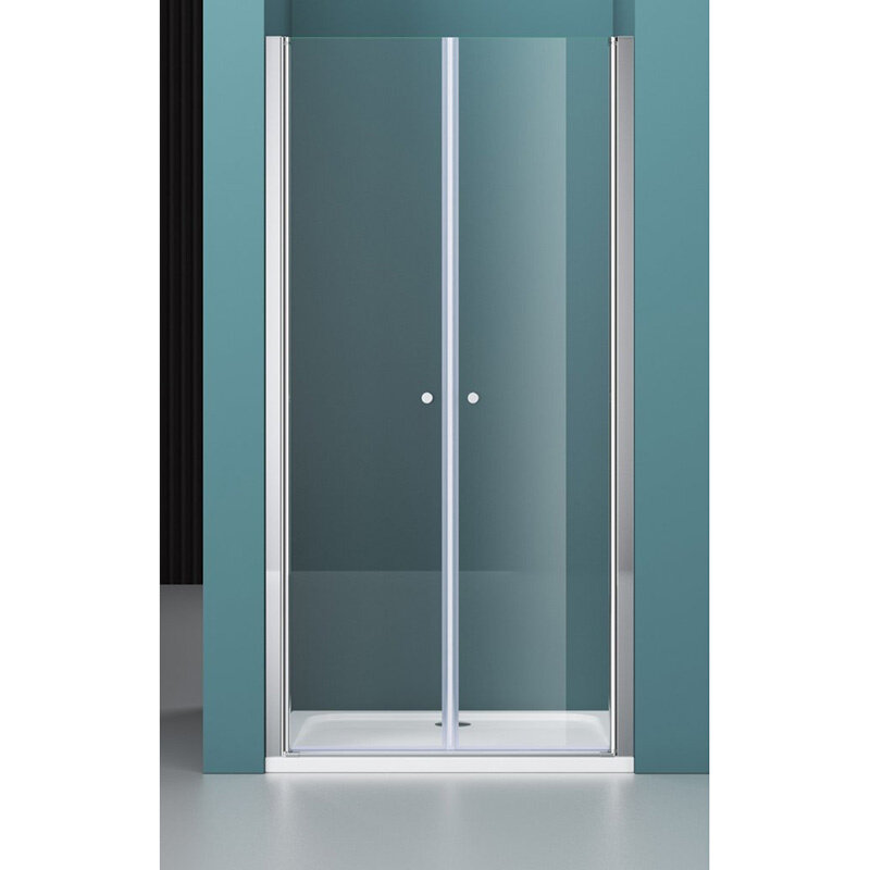 BelBagno Душевая дверь в нишу Etna, 160 х 195 см, стекло прозрачное, профиль хром, ETNA-B-2-160-C-Cr