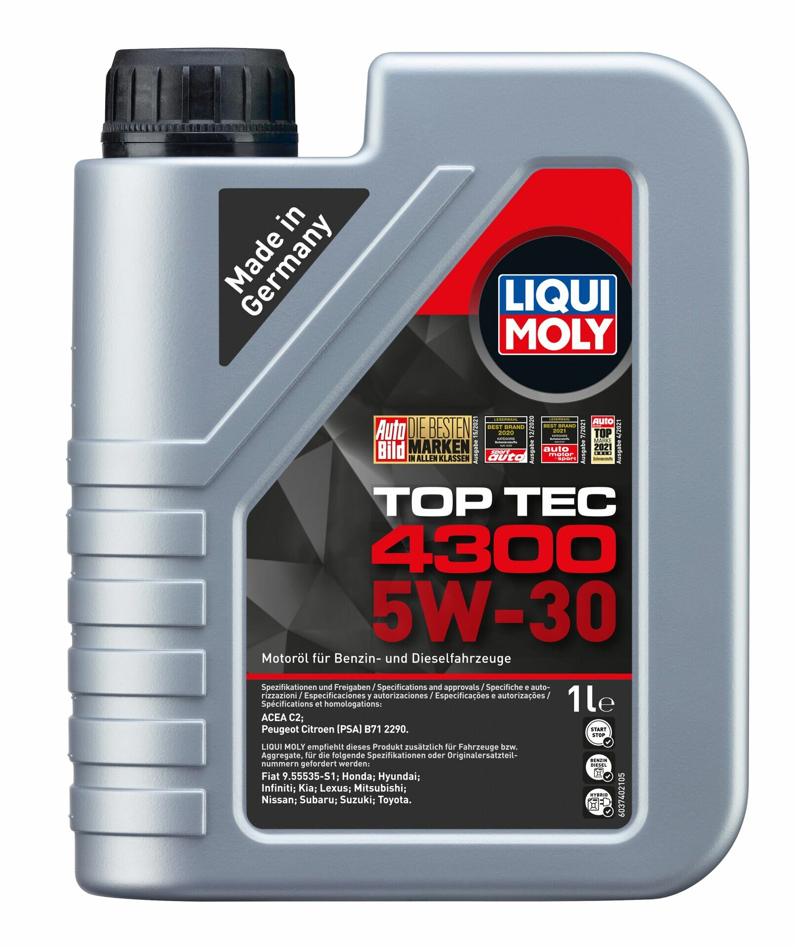 8030-2323 LIQUI MOLY Top Tec 4300 5W-30 - 1 л. - масло моторное