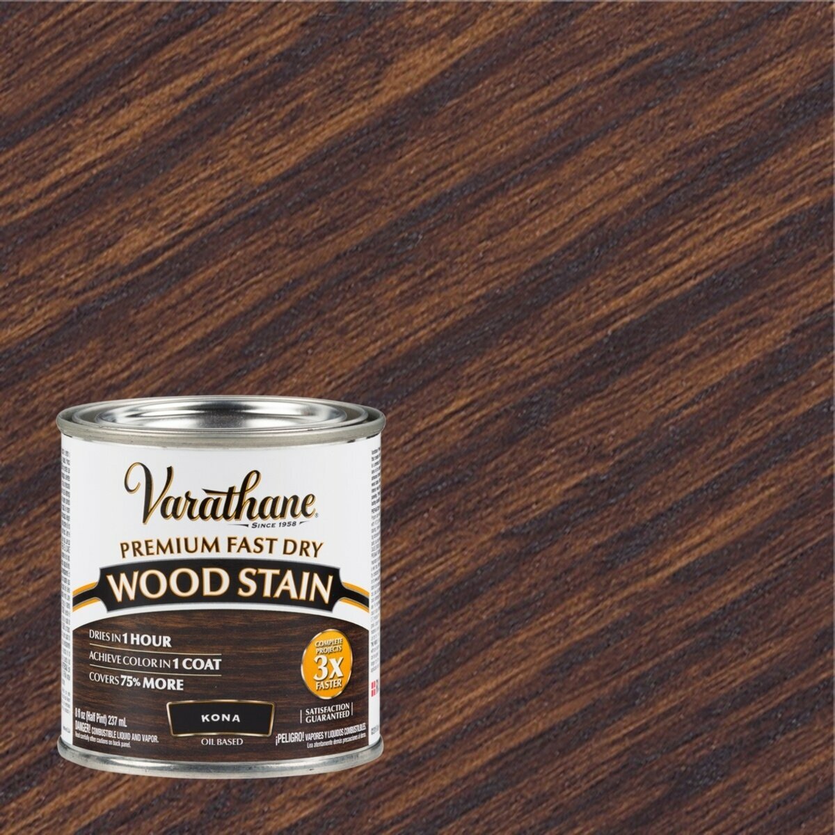 Быстросохнущая морилка на масляной основе Varathane Fast Dry Wood Stain 236 мл Кофе 262029